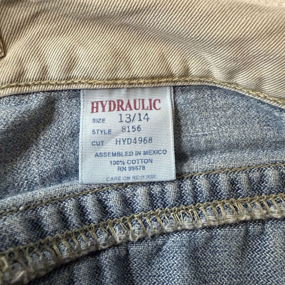 VTG Hydraulic Denim Blue Jean Slit Skirt Size 13/14Y2K Preppy Grunge Hipster - Picture 6 of 9